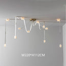 Italian Minimalist LED Chandelier Lighting for Living Room Stairwell by Ljojo