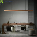 Ljojo Walnut Wood LED Pendant Lights Chandelier for Living Room Home Decoration