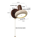Ljojo LED Wall Lamp Sconce Rotate Iron Canopy Stone Bathroom Mirror Light