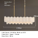 Frosted White Texture Glass Chandelier LED Lighting Fixture for Living Room Decor by Ljojo
