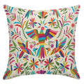Colorful Birds & Flowers Printed Pillow Covers by Ljojo - Sofa, Bedroom, Car Pillows