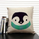 Animal Penguin Cushion Cover 45x45, Ljojo Brand - Cute & Funny Decorative Pillowcase