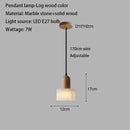 Wabi-Sabi LED Pendant Lamp: Luxury White Jade Marble Stone Hanging Light for Bedroom by Ljojo