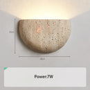 Ljojo Medieval Style Yellow Stone Wall Lamp for Bedroom Decor