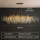 LED Luxury Gold Large Ceiling Chandelier for Living Room by Ljojo