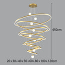 Modern Gold Ring LED Pendant Light Chandeliers for Living Bedroom Dining Room by Ljojo