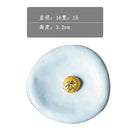 Ljojo Matte Stone Plate Tableware for French Western Food, Steak & Fruit Salad