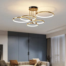 Nordic Minimalist Gold Ring LED Ceiling Light Fixture for Restaurant Bedroom Living Room by Ljojo