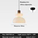 Japanese Style Silk Pendant Lamp Wabi Sabi Chandelier | Retro Home Lighting Fixture Ljojo
