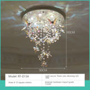 LED Butterfly Crystal Chandelier Light Fixture Modern Luxury Art Home Decor Ljojo