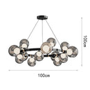 Glass Ball Chandelier Dimmable Modern Home Decor for Living Room by Ljojo