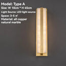 Ljojo Luxury Copper Wall Lamps for Living Room Staircase Corridor Marble Wall Lighting
