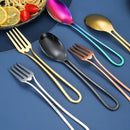 Ljojo 4-Piece Stainless Steel Hollow Handle Western Dinnerware Set