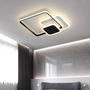 Ljojo LED Ceiling Light: Modern White & Black Chandelier for Home Decor
