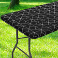 Ljojo 30x72inch Elastic Waterproof Rectangle Table Cover for Home Party & Outdoor