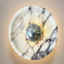 Ljojo Marble LED Wall Lamp - Silver Aluminium Sconce for Indoor Spaces