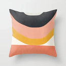 Ljojo Minimal Line Abstract Sun Pattern Plush Pillow Case