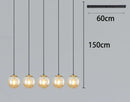 Ljojo LED Ring Stairs Pendant Light Chandeliers for Living Room and Dining Room