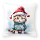 Christmas Cartoon Animal Printed Pillowcase by Ljojo: Decorative Throw Cover for Sofa, Living Room, Cushion