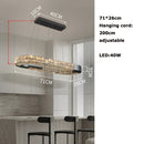 American Led Crystal Chandelier For Dining Room Lamp Dimmable Height Adjustable Black Lustre by Ljojo