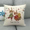 Easter Bunny Eggs Printed Pillow Covers 45x45cm - Ljojo Easter Decorations