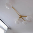 Modern Gold Glass Ceiling Light Fixture for Bedroom Dining Room by Ljojo
