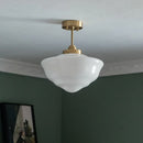 Ljojo 30cm Glass LED Pendant Lights with Copper Socket for Modern Interiors