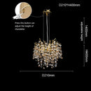 Ljojo Luxury Gold Crystal Chandelier Lights for Dining Room - Elegant Large Pendant Branch Chandeliers