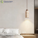 Japanese Wabi-sabi LED Stone Pendant Light for Home Decor | Square Columnar Shape Chandelier