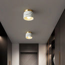 Ljojo Luxury Marble Downlight - Elegant Green & White Stone Ceiling Lamp