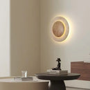 Circular Yellow Cave Stone Wall Lamp Wabi Sabi Style | Retro Light for Living Room Bedroom - Ljojo