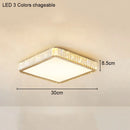 Crystal Round Ceiling Lamp Light for Living Room Luxury Bedroom Study Room by Ljojo