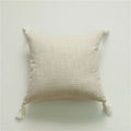 Ljojo Linen Tassel Pillow Cover 45*45cm - High-end Office Sofa Car Decor