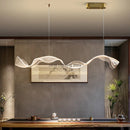 Ljojo Luxury Wave LED Pendant Lamp Acrylic Chandelier for Home Decor