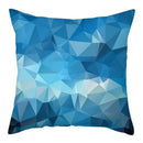 Geometric Blue Patterned Digital Print Pillow Covers by Ljojo: Sofa, Bedroom, Car Decor