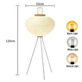 Wabi-Sabi LED Paper Pumpkin Cage Floor Lamp for Bedroom by Ljojo