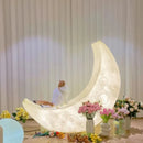 Modern LED Moon-Shaped Floor Lamp Chandelier for Villa Bedroom by Ljojo