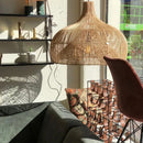 Rattan LED Pendant Lights Vintage Chandeliers - Island Handmade Woven Design