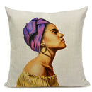 African Nation Women Portrait Pillow Cover for Home Decor by Ljojo