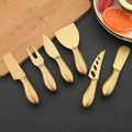 Ljojo Matte Silver Stainless Steel Cutlery Set - 6Pcs Butter Cheese Slicer Cutter