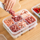 Ljojo 4/6-Grid Fresh-Keeping Box with Lid: Reusable Fridge Food Storage Container