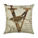 Ljojo Linen Pillowcase 45*45cm for Household Sofa Decor - Love Letter Series