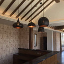 Ljojo Etched Lampshade Wrought Iron Chandelier Industrial Pendant Lamp for Dining Living Room