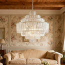 Vintage American Green Glass Chandelier LED Dimmable Double Layer for Villa Living Room - Ljojo