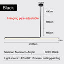 Minimalis Long Tube Led Chandelier Pendant Light Fixture for Dining Room by Ljojo