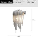 Ljojo Luxury Tassel Chandelier Lighting: Postmodern Aluminum Chain Hanging Lights for Living Room Bedroom Hotel