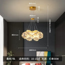 Nordic Starlit Sky Glass Ceiling Chandelier for Child Bedroom Dining Room by Ljojo