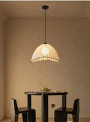 Japanese Style Fabric Pendant Lights Hand Knitted E27 Hanging Lamp for Bedroom - Ljojo