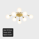 Vintage Ceiling Light Ball Glass Lamp Gold G9 for Living Room Kitchen by Ljojo
