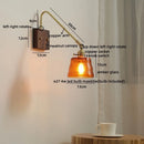Ljojo LED Wall Lamps: Modern Style for Bedroom, Bathroom, Living Room, Walnut Copper Fixtures